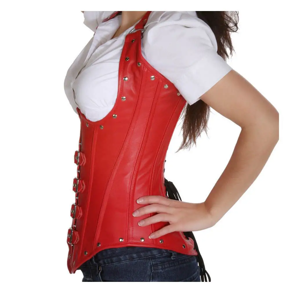 Leather with Buckles Steel Boned Corset – Kinky Cloth