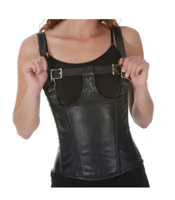 Underbust Real Leather Corset Extreme Tight Lacing 1809 (18