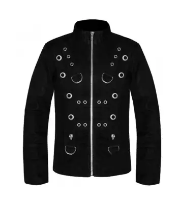 Women Genuine leather Studded Bomber jacket with band collar for Night Club  wear