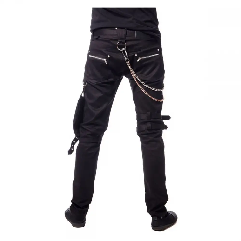 Chain Detail Pocket Side Cargo Pants | ROMWE